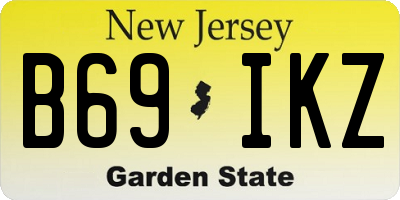NJ license plate B69IKZ