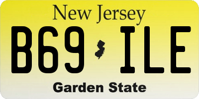 NJ license plate B69ILE