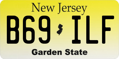 NJ license plate B69ILF