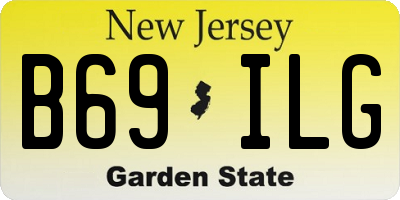 NJ license plate B69ILG
