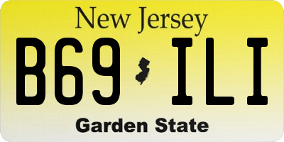 NJ license plate B69ILI