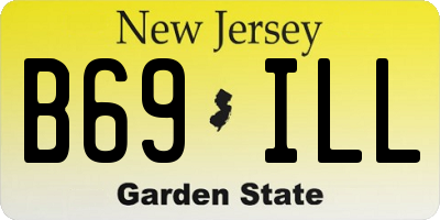 NJ license plate B69ILL