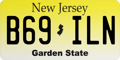 NJ license plate B69ILN