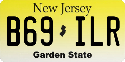 NJ license plate B69ILR
