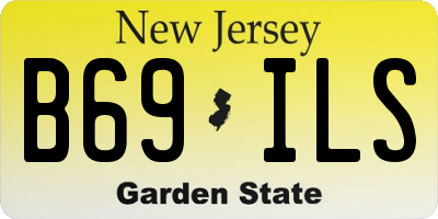 NJ license plate B69ILS