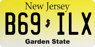 NJ license plate B69ILX