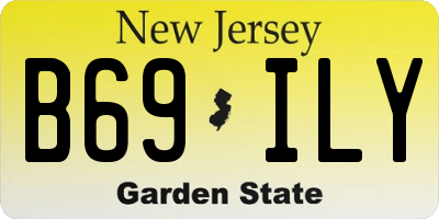 NJ license plate B69ILY