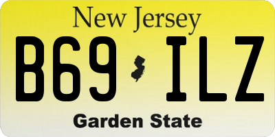NJ license plate B69ILZ