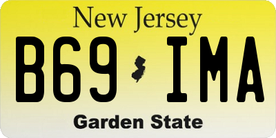 NJ license plate B69IMA