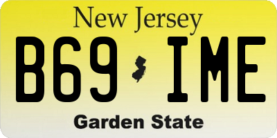 NJ license plate B69IME