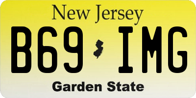 NJ license plate B69IMG