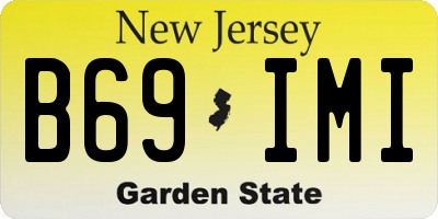 NJ license plate B69IMI