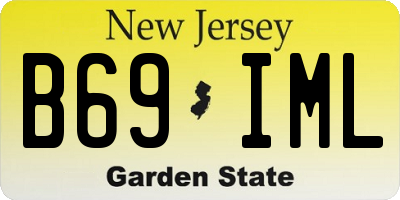 NJ license plate B69IML