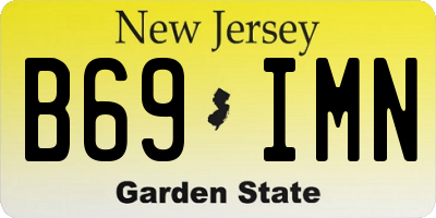 NJ license plate B69IMN