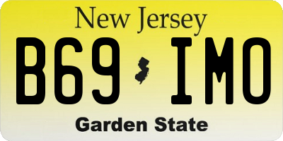 NJ license plate B69IMO