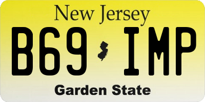 NJ license plate B69IMP