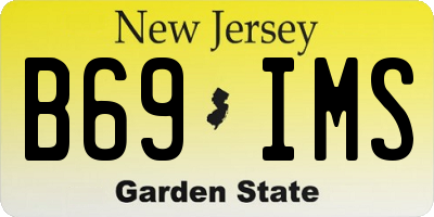 NJ license plate B69IMS