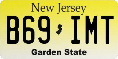 NJ license plate B69IMT