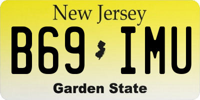 NJ license plate B69IMU