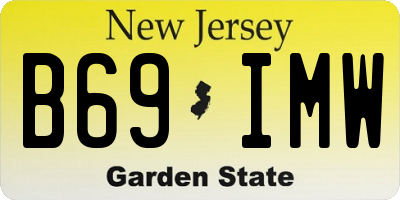 NJ license plate B69IMW