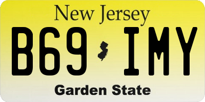 NJ license plate B69IMY