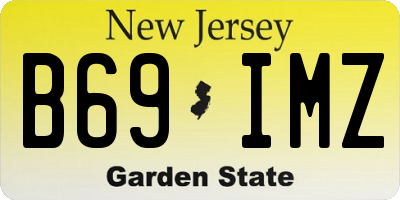 NJ license plate B69IMZ