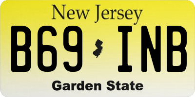NJ license plate B69INB