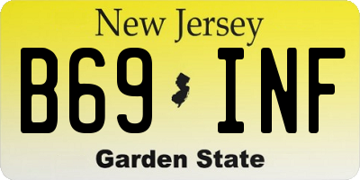 NJ license plate B69INF