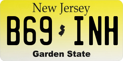 NJ license plate B69INH