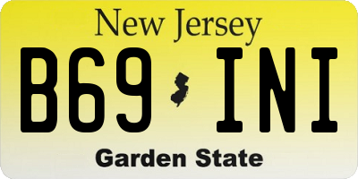 NJ license plate B69INI