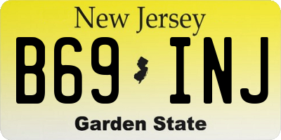 NJ license plate B69INJ