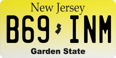 NJ license plate B69INM