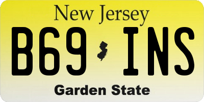 NJ license plate B69INS