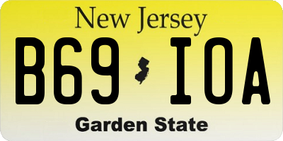NJ license plate B69IOA