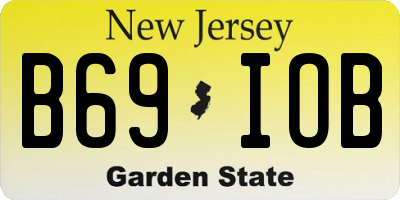 NJ license plate B69IOB
