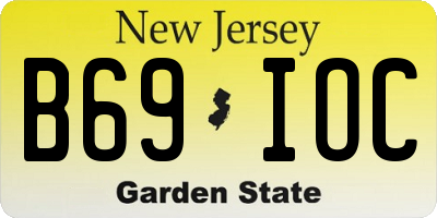 NJ license plate B69IOC