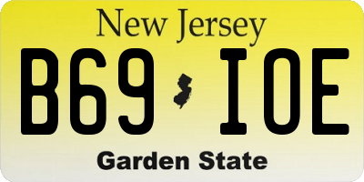 NJ license plate B69IOE
