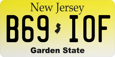 NJ license plate B69IOF