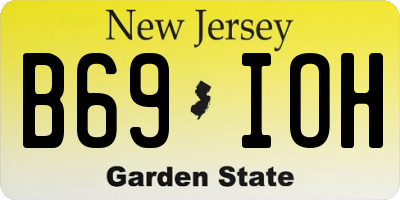 NJ license plate B69IOH