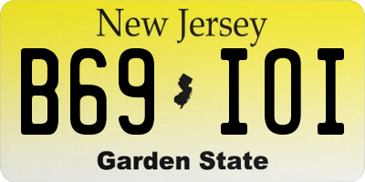 NJ license plate B69IOI