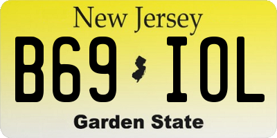NJ license plate B69IOL