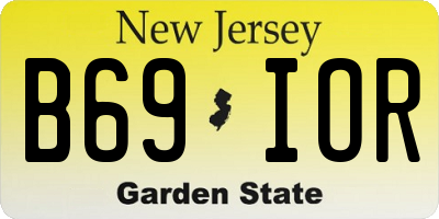NJ license plate B69IOR