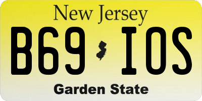 NJ license plate B69IOS