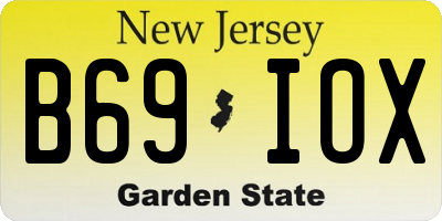 NJ license plate B69IOX