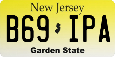 NJ license plate B69IPA