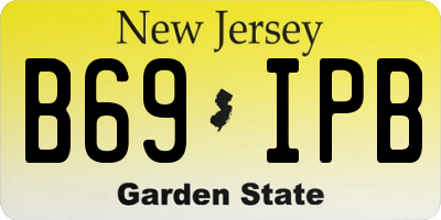 NJ license plate B69IPB