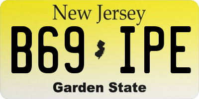 NJ license plate B69IPE