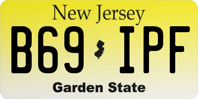 NJ license plate B69IPF