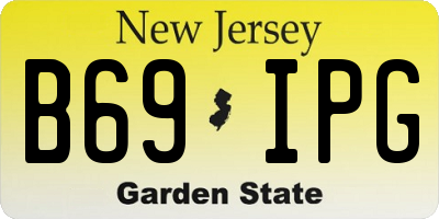 NJ license plate B69IPG