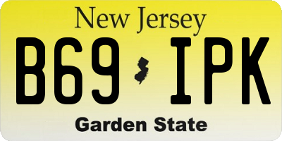 NJ license plate B69IPK